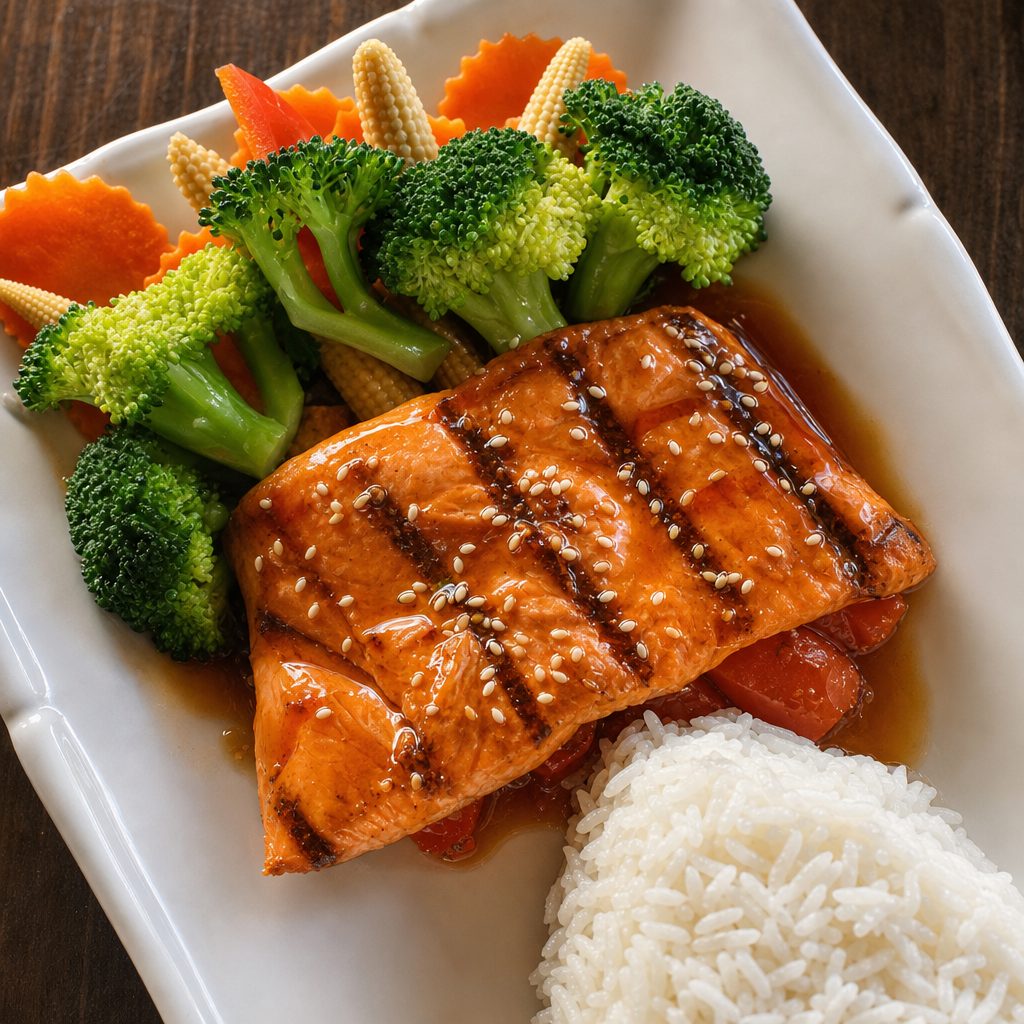 Salmon Teriyaki.